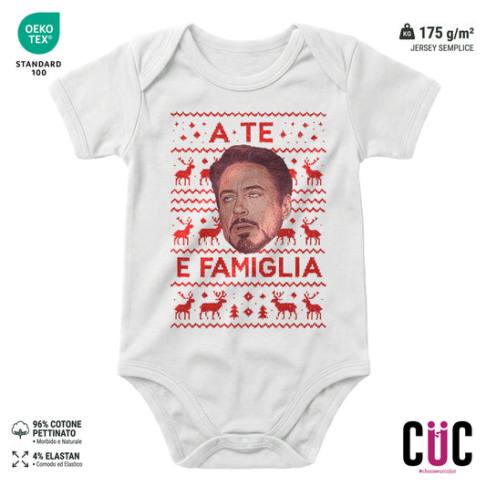 BODY BAMBINO A TE E FAMIGLIA NATALE Bianca M [IMGKEY:WHI:M:1]