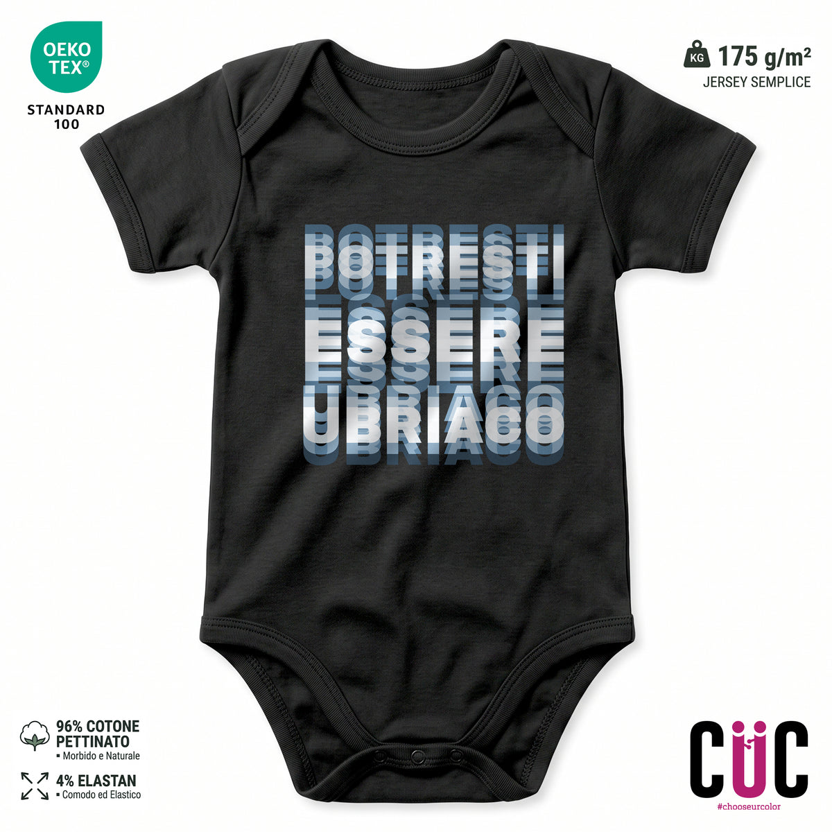 BODY BAMBINO POTRESTI ESSERE UBRIACO DRUNK FX Nera M [IMGKEY:BLA:M:1]