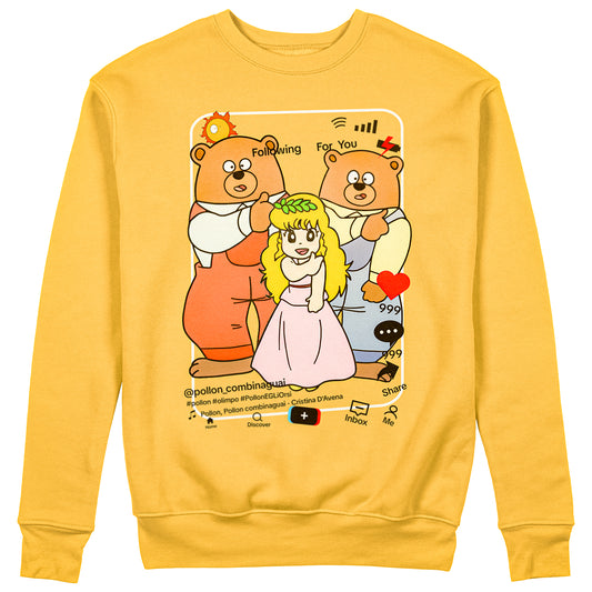 CUC Felpa Girocollo Unisex POLLON TIKTOK - Cartoni - Divertente #chooseurcolor