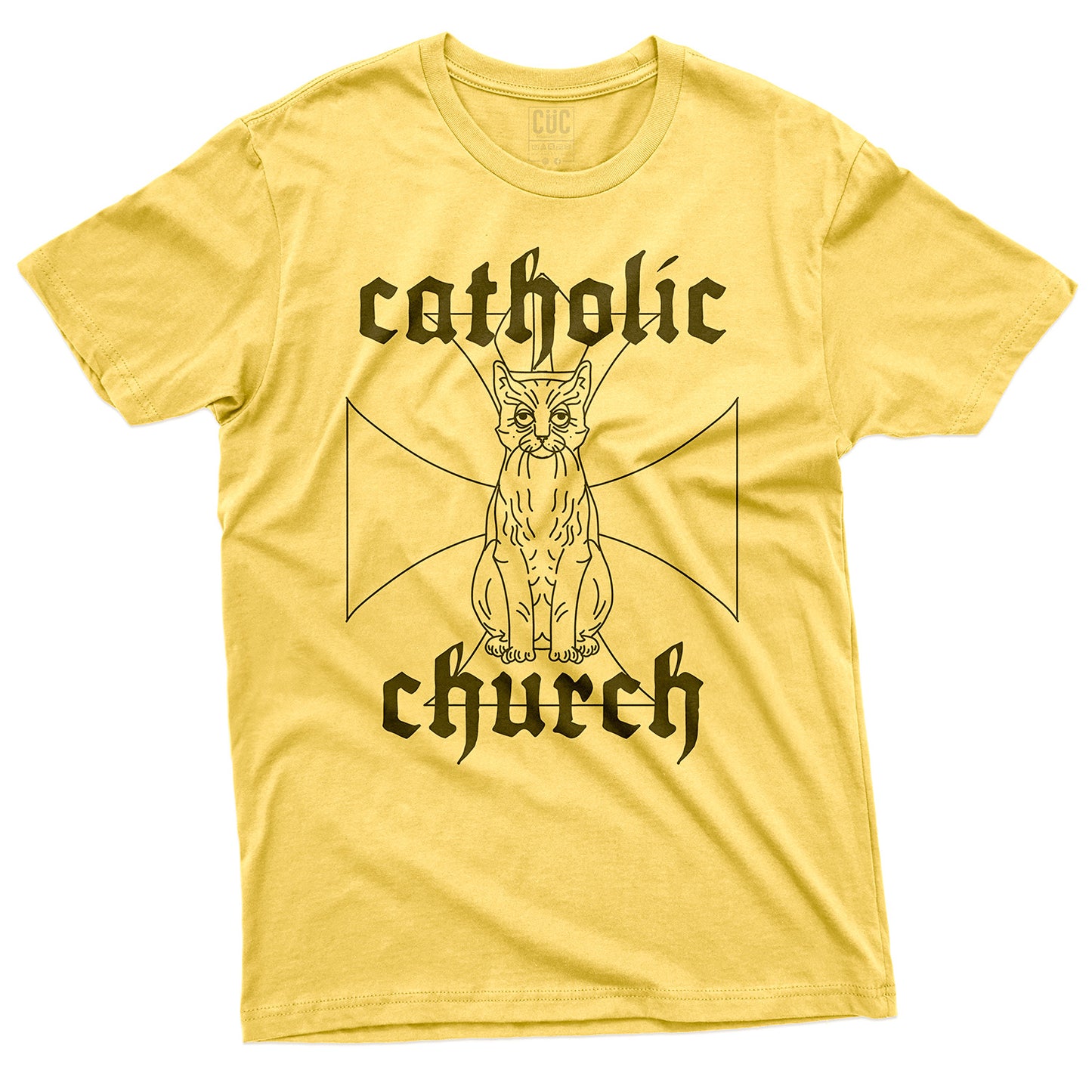 CUC T-Shirt CAT HOLIC CHURCH - Gatti - divertente #chooseurcolor
