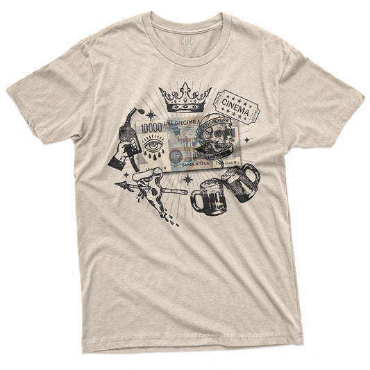 T-SHIRT CUC PAGHETTA OLD SCHOOL - Deca - Divertente  #chooseurcolor