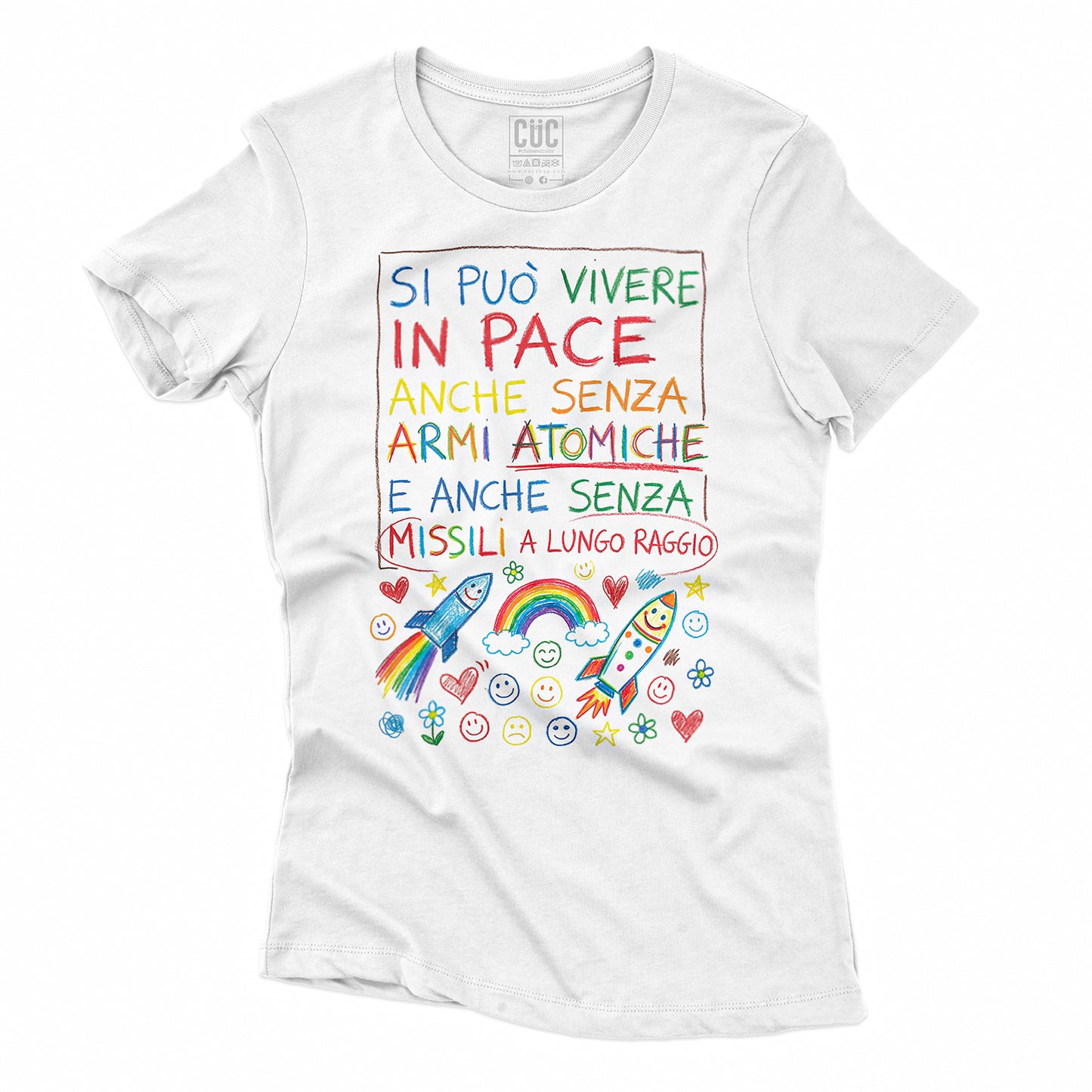 T-SHIRT CUC SI PUO VIVERE SENZA BOMBE - Ministri naïf - Divertente  #chooseurcolor