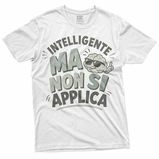 T-SHIRT CUC INTELLIGENTE MA NON SI APPLICA VINTAGE - Divertente -  #chooseurcolor