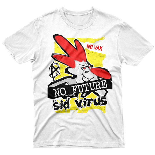 CUC T-Shirt SID VIRUS - No future - cartoon esplorando il corpo umano - punk anni 90 #chooseurcolor