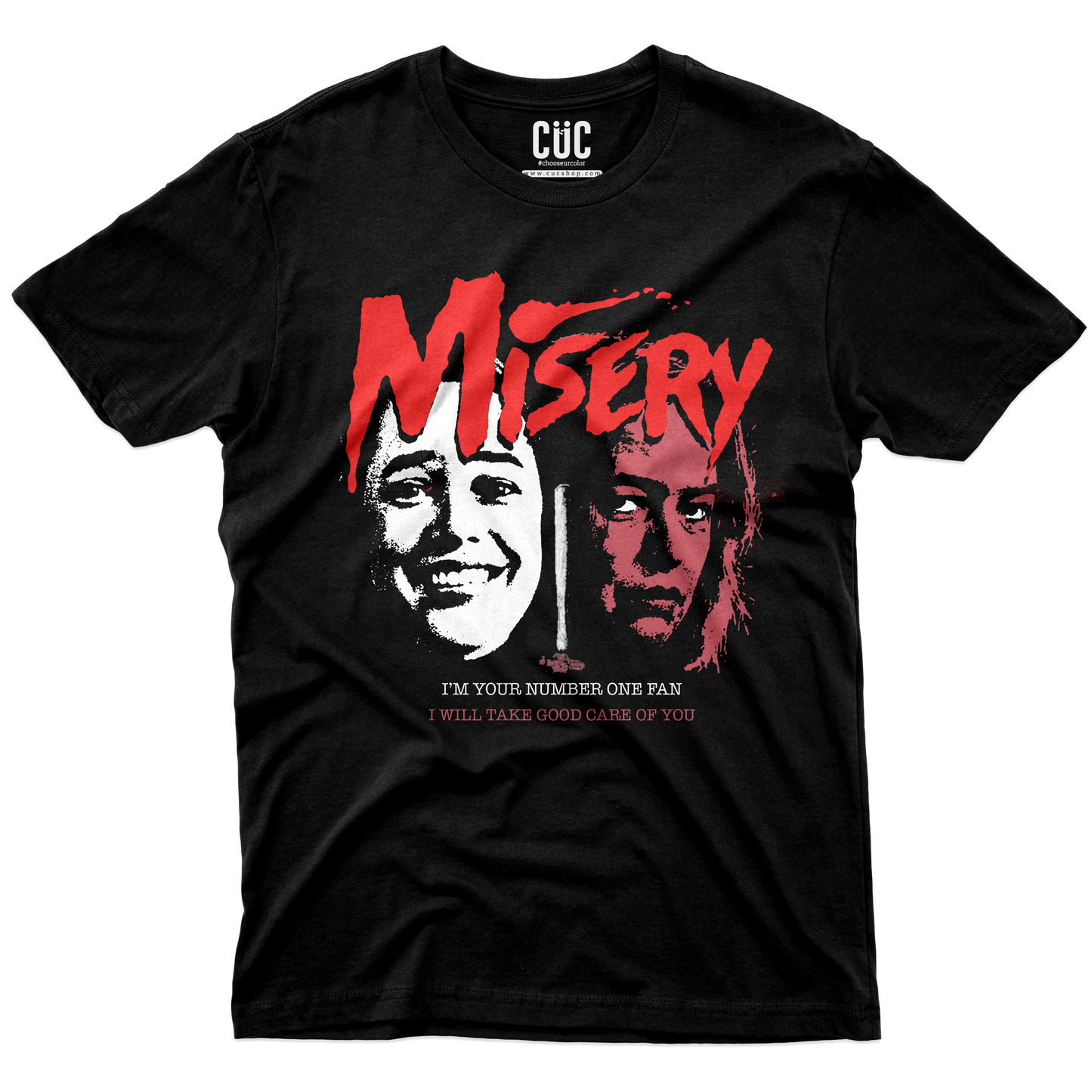 CUC T-Shirt MISERY - film horror anni 90 - libro cult Stephen King #chooseurcolor