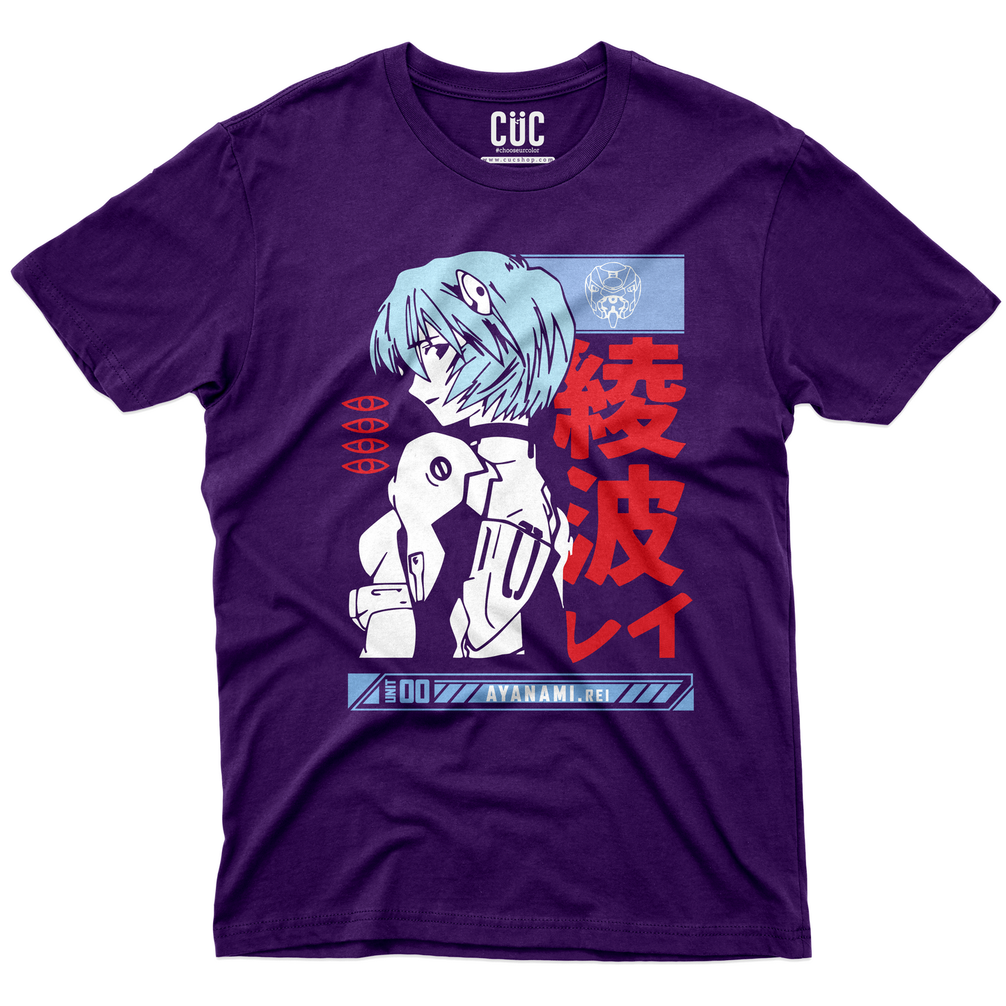 CUC T-Shirt AYANAMI REI - UNIT 00 - Evangelion - anime manga - cult #chooseurcolor