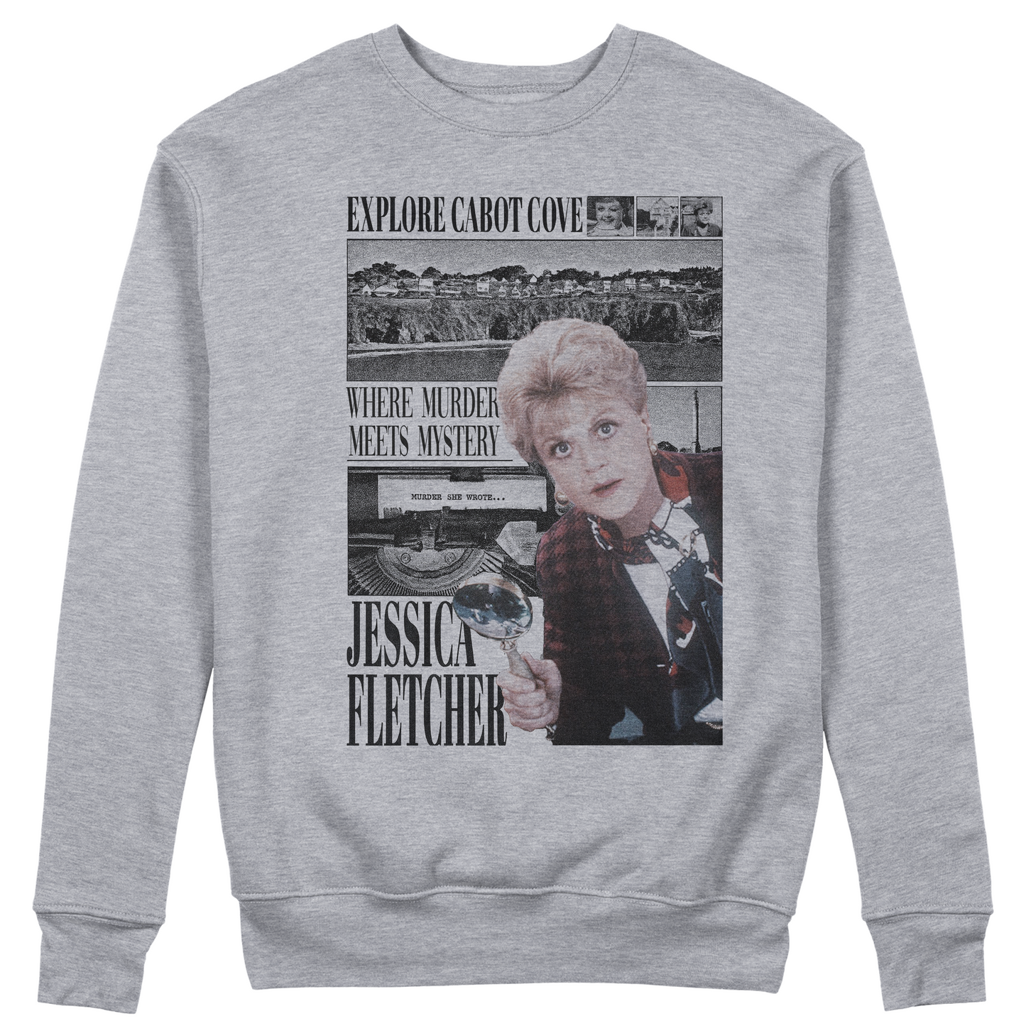 Felpa Girocollo unisex EXPLORE CABOT COVE - Jessica Fletcher Murder She wrote - #chooseurcolor