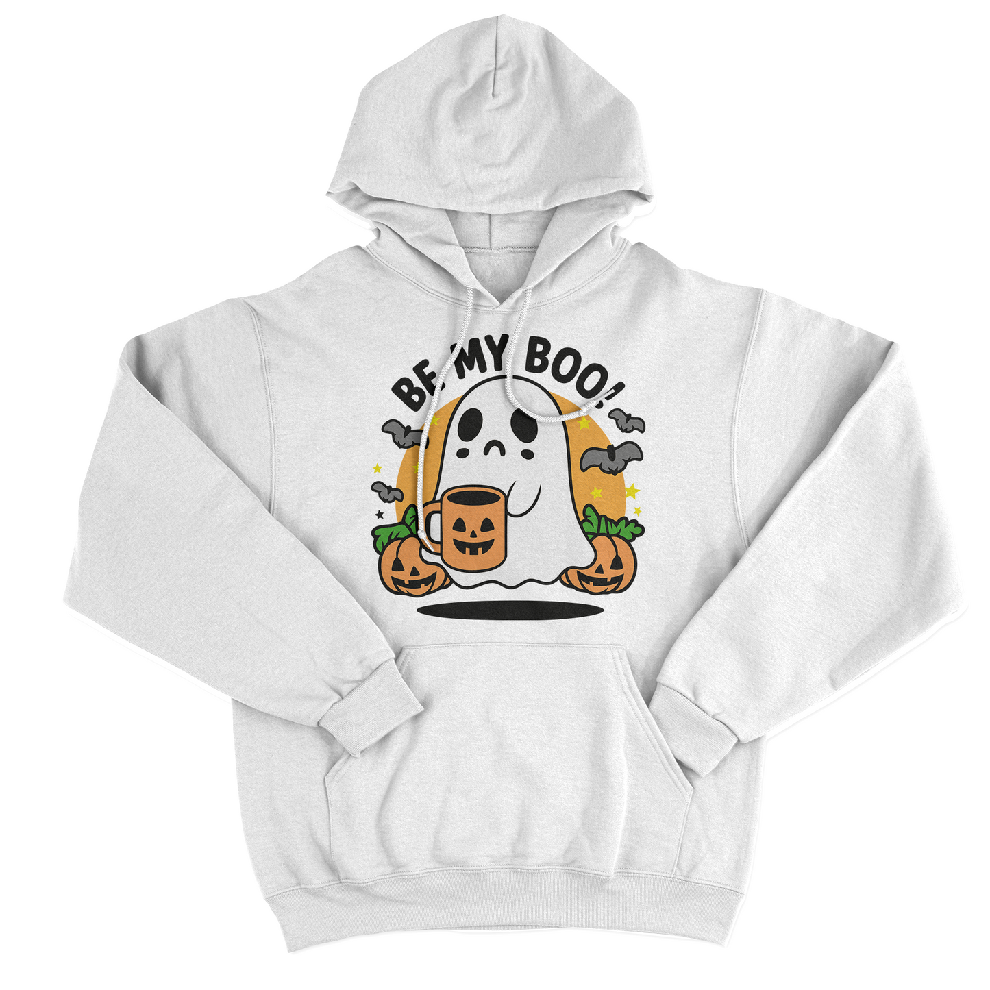 Felpa Cappuccio Boo Kawaii Halloween Regalo Divertente Zucche Pipistrelli #chooseurcolor