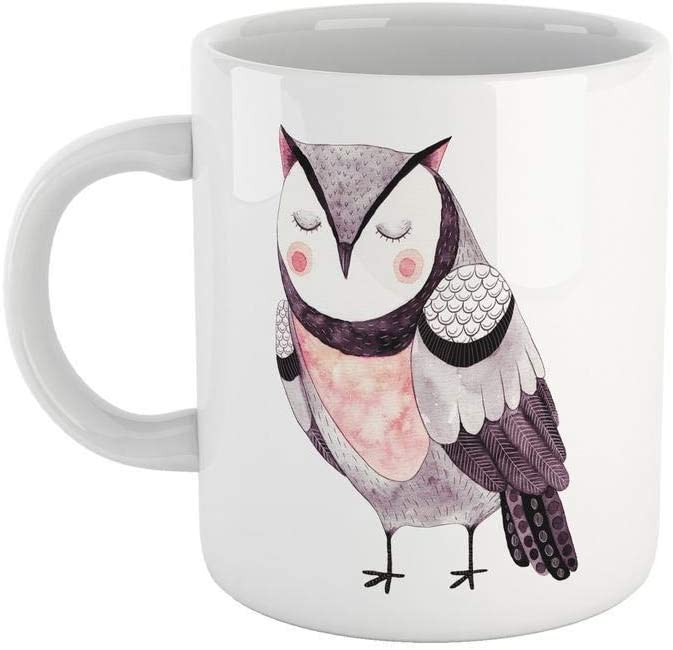 Lavender Tazza Gufo Illustrazione Simpatica Sull' Animale - Mug Howl - Choose ur Color Cuc shop