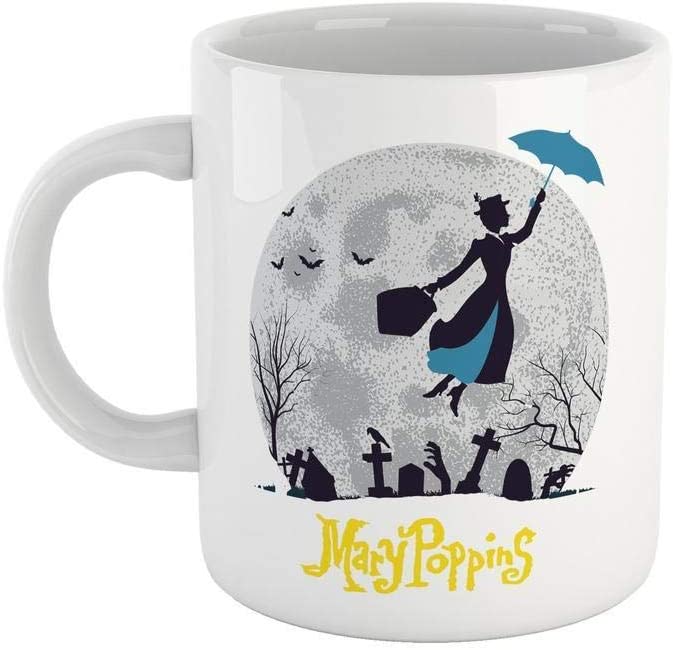 Dark Gray Tazza Mary Poppins Zombie - Mug Simpatica sulla Maga - Choose ur Color Cuc shop