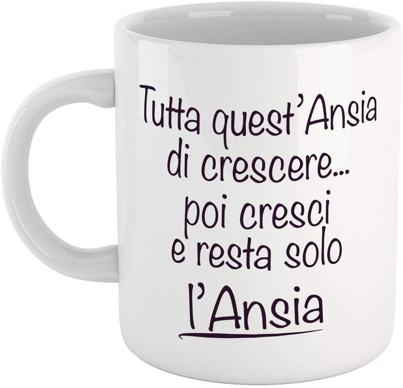 Lavender Tazza Tutta quest'ansia di Crescere Poi cresci e resta Solo l'ansia - Choose Ur Color Cuc shop