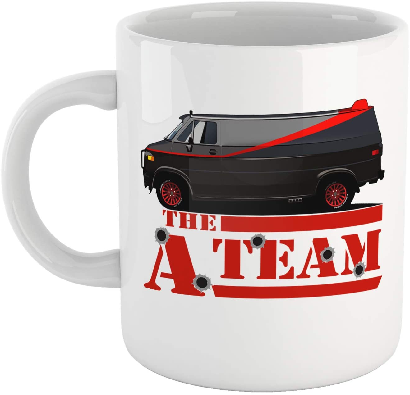 Firebrick Tazza A Team Famous Cars - Il Furgoncino di Hannibal sberla Mr T - Serie TV Cult Anni 80 - Choose ur Color Cuc shop