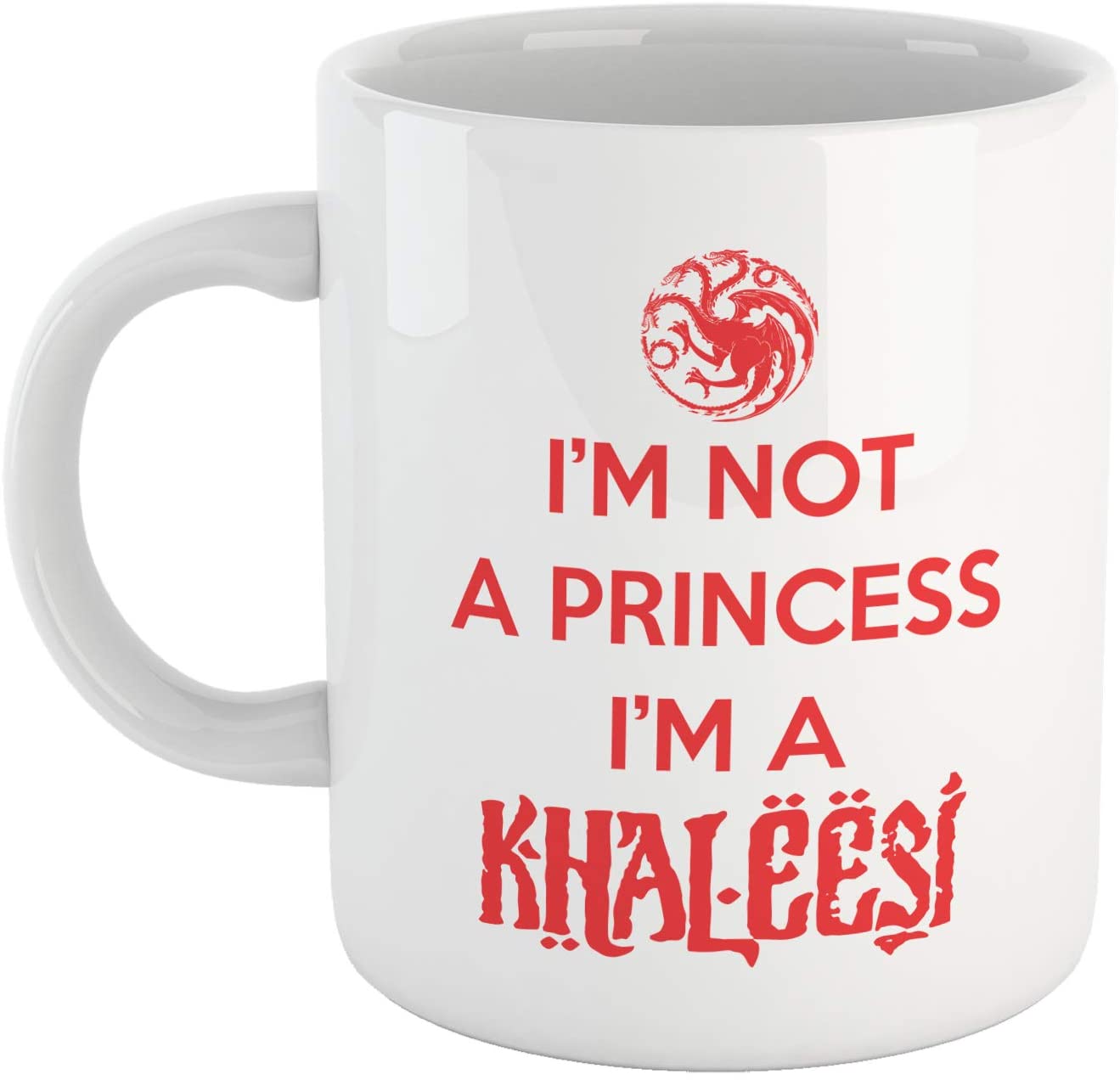 Firebrick Tazza I'm Not a Princess I'm a Khaleesi - Grafica Divertente Ispirata a Got - Choose ur Color Cuc shop