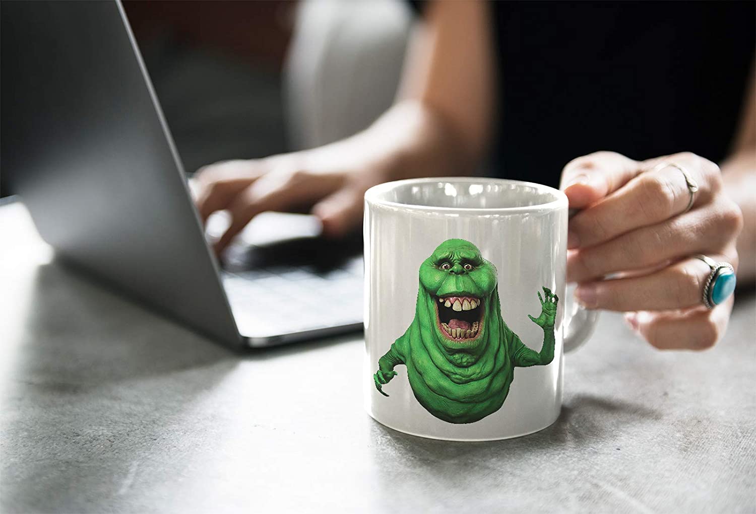 Medium Sea Green Tazza Slimer - Il Fantasma di Ghostbusters - Film Anni 80 - Choose ur Color Cuc shop