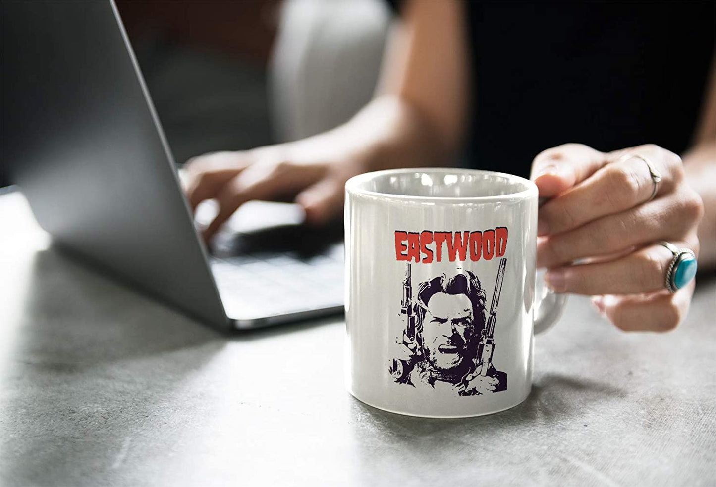 Gray Tazza Clint Eastwood - Mug sull'attore di Film Western - Choose Ur Color Cuc shop