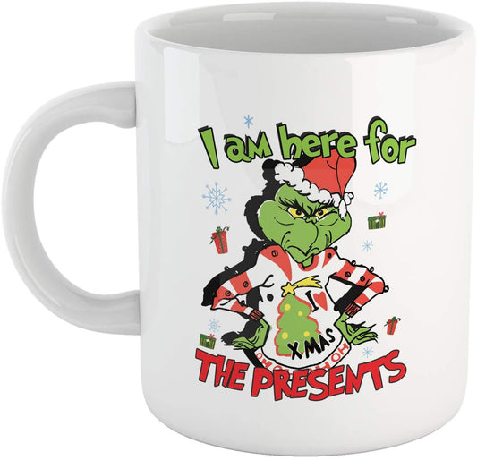 Dark Khaki Tazza Grinch - Sono Qui per i Vostri Regali di Natale - Grinchmas - Grafica Simpatica Natalizia Regalo Simpatico - Choose ur Color Cuc shop