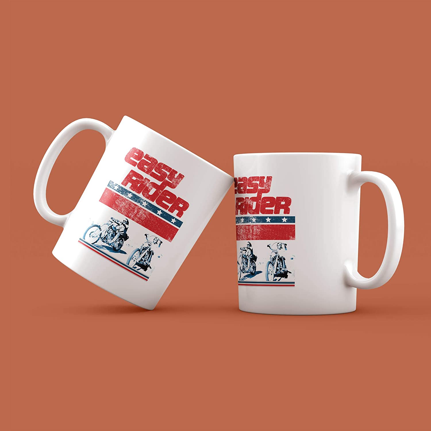 Light Gray Tazza Easy Rider Road Movie Motorcycle Biker Gang - Film Choose ur Color Cuc shop