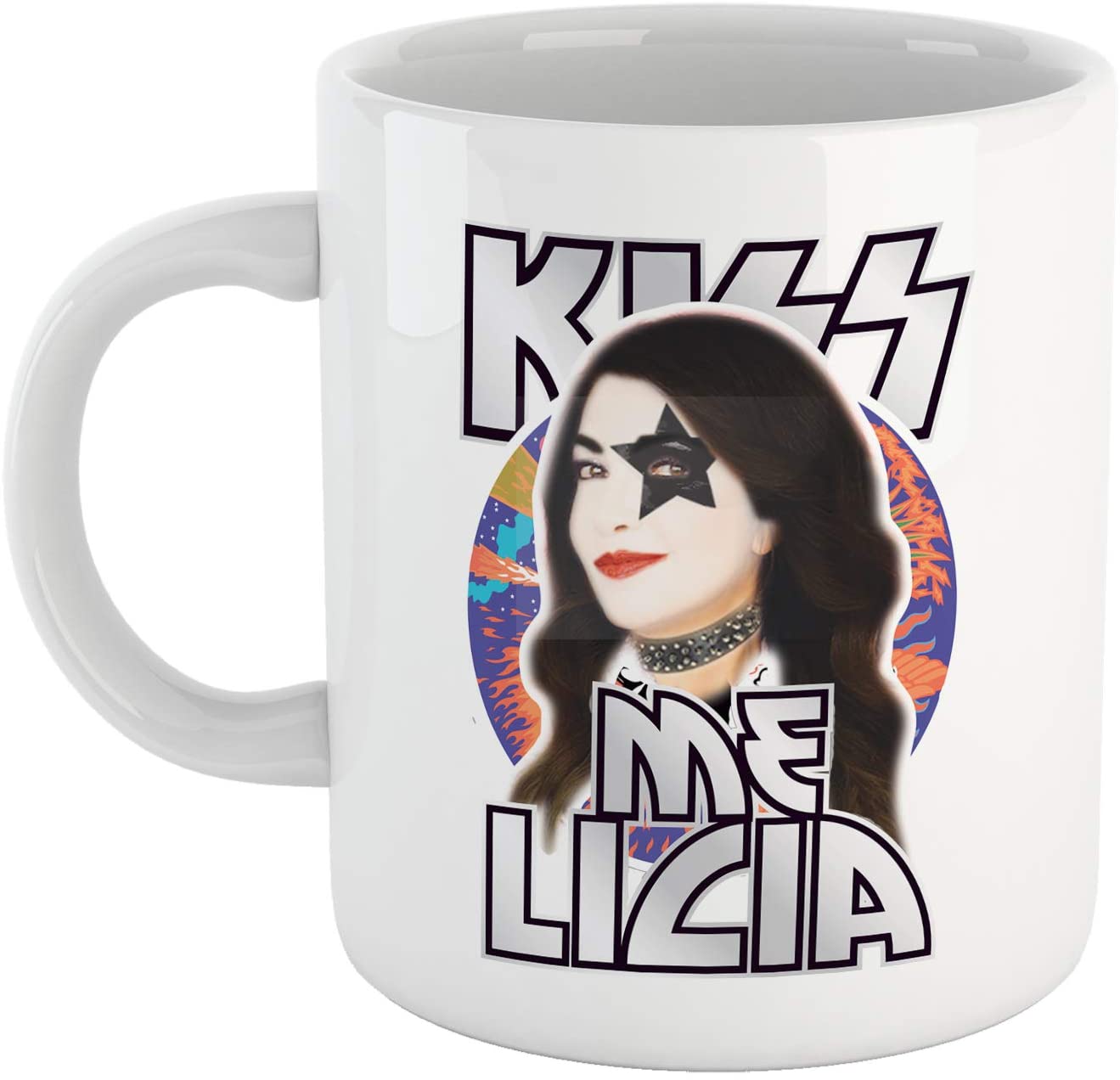 Dark Slate Gray Tazza Cristina Davena Kiss Me Licia Rock And Roll Star - Famosi - Musica - Choose ur Color Cuc shop