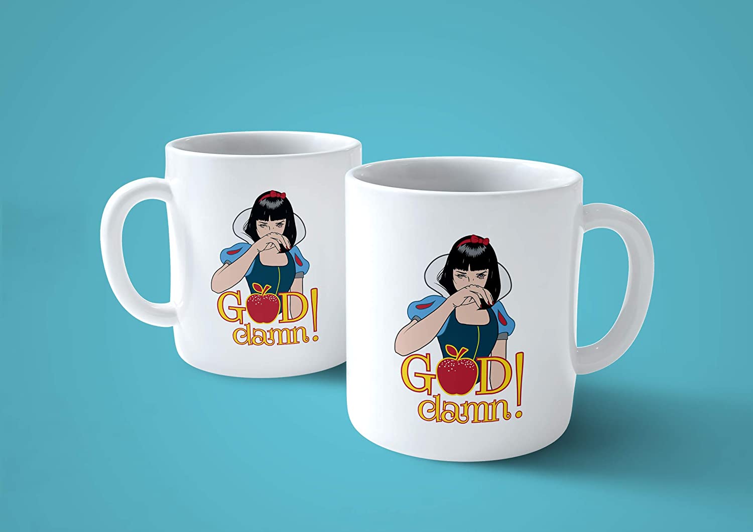 Lavender Tazza Simpatica Mia Wallace - God Damn - Come la Principessa Pulp Fiction - Choose Ur Color Cuc shop