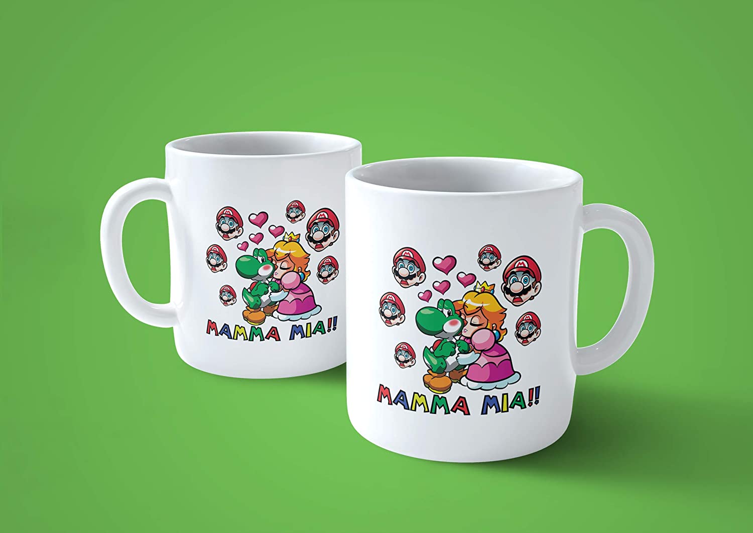 Lavender Tazza Mamma Mia - Yoshi Bacio Super Mug Mario - Choose Ur Color Cuc shop