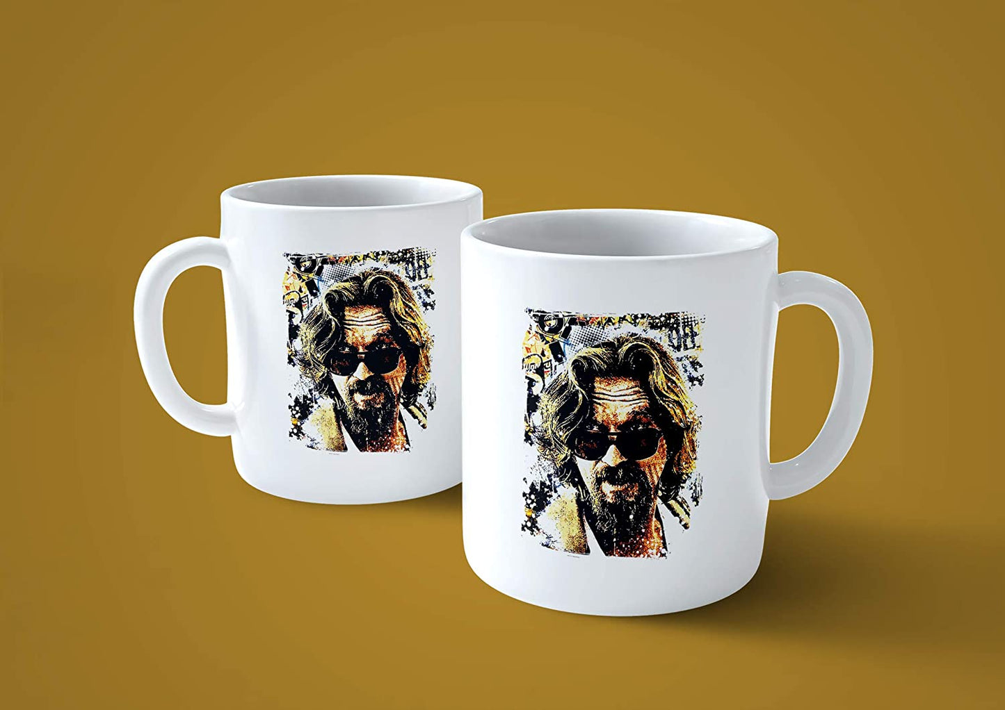 White Smoke Tazza per Colazione Drugo Lebowski - Disegno sul Film dei fratelli Coen - Choose ur Color Cuc shop