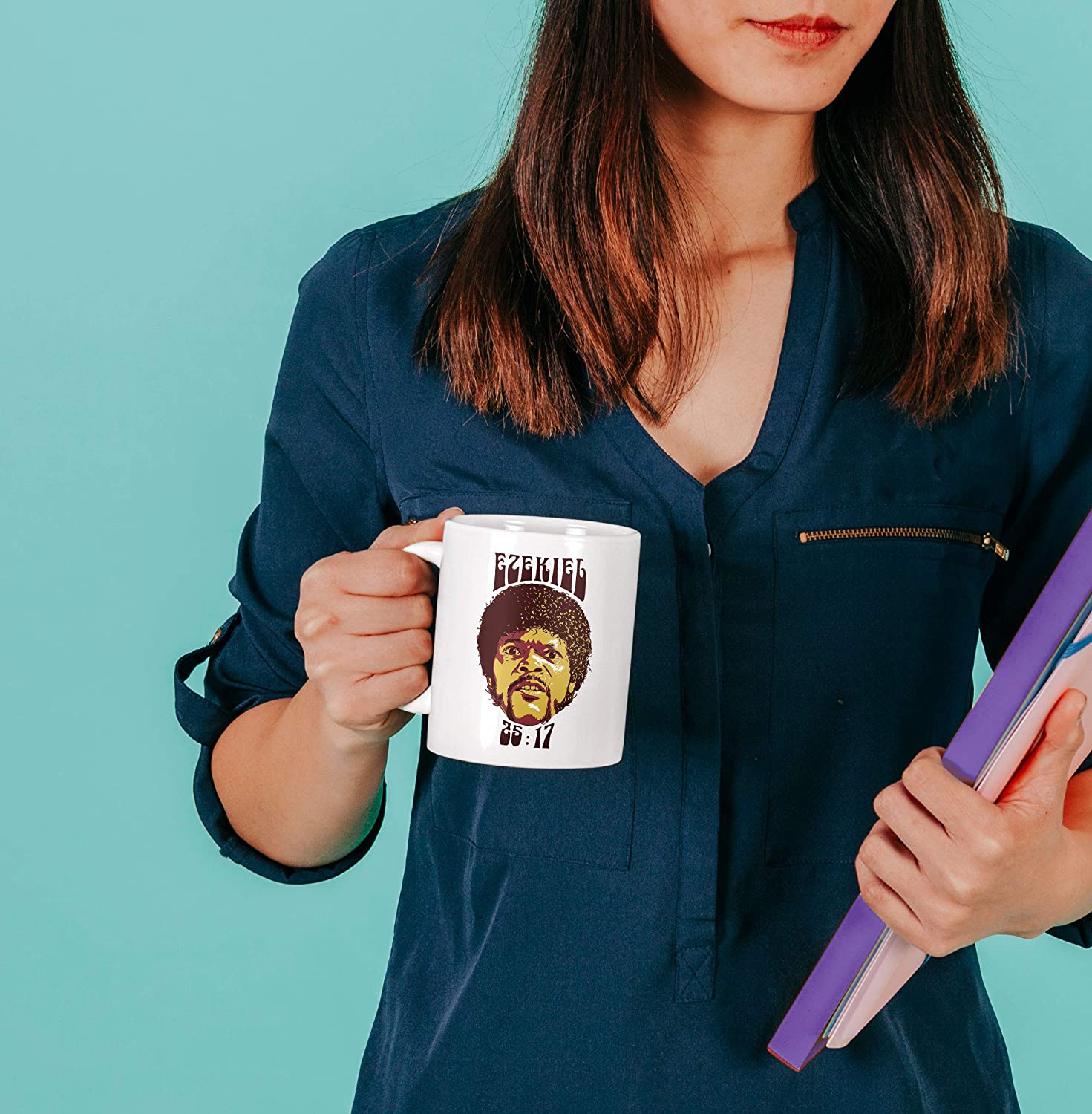 Dark Slate Gray CUC Tazza Pulp Fiction - Ezekiel 25:17 - Grafica Ispirata a Jules del Film di Tarantino Cuc shop