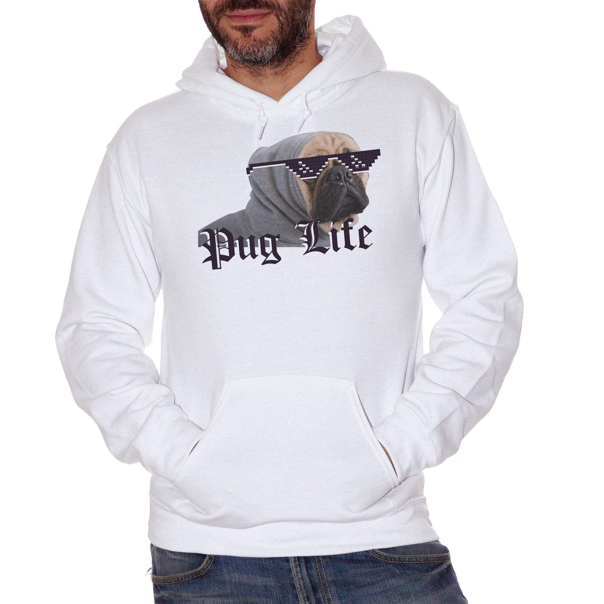 Lavender Felpa Pug Life Dog Lover Carlino Cane - DIVERTENTE CucShop