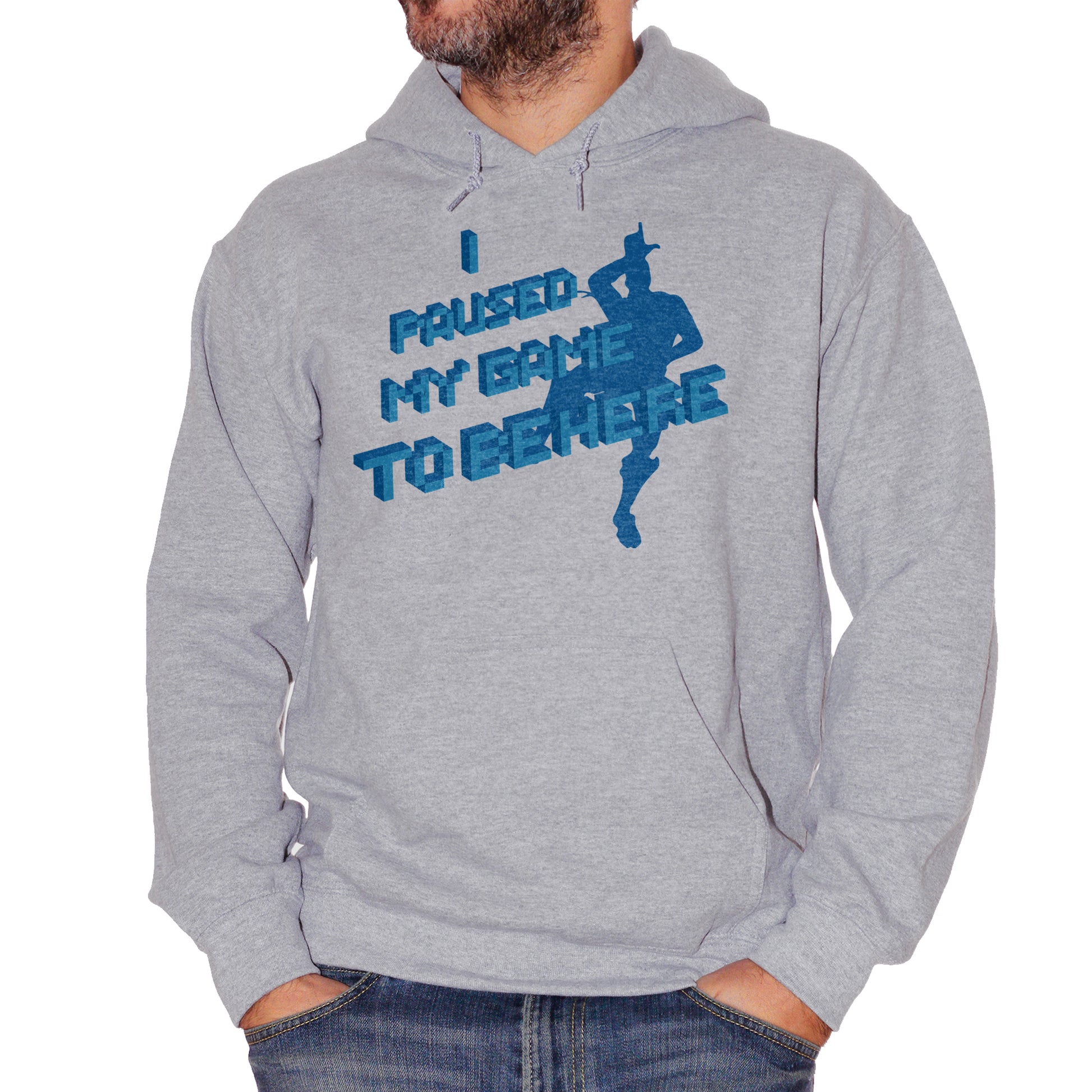 Gray Felpa Fortnite Game Gioco Videogioco Nerd - DIVERTENTE CucShop