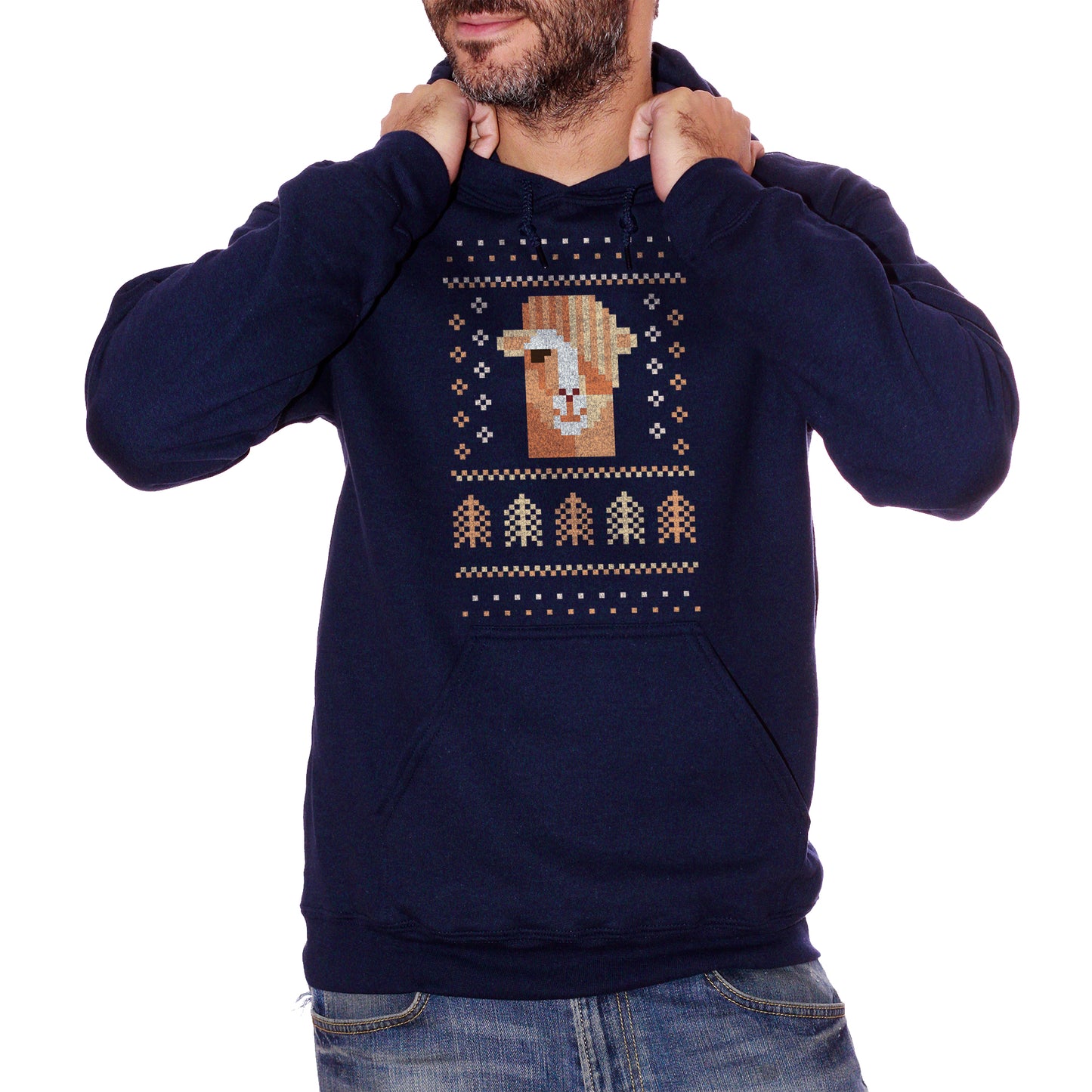 Black Felpa Christmas-Natale-Alpaca-Lama - Eventi CucShop