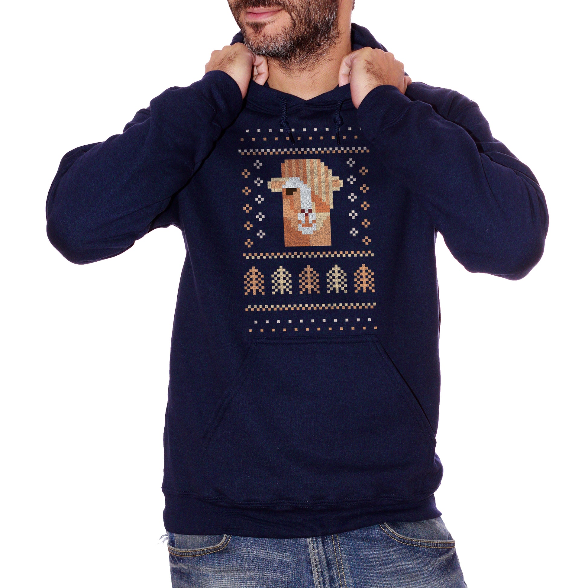 Black Felpa Christmas-Natale-Alpaca-Lama - Eventi CucShop