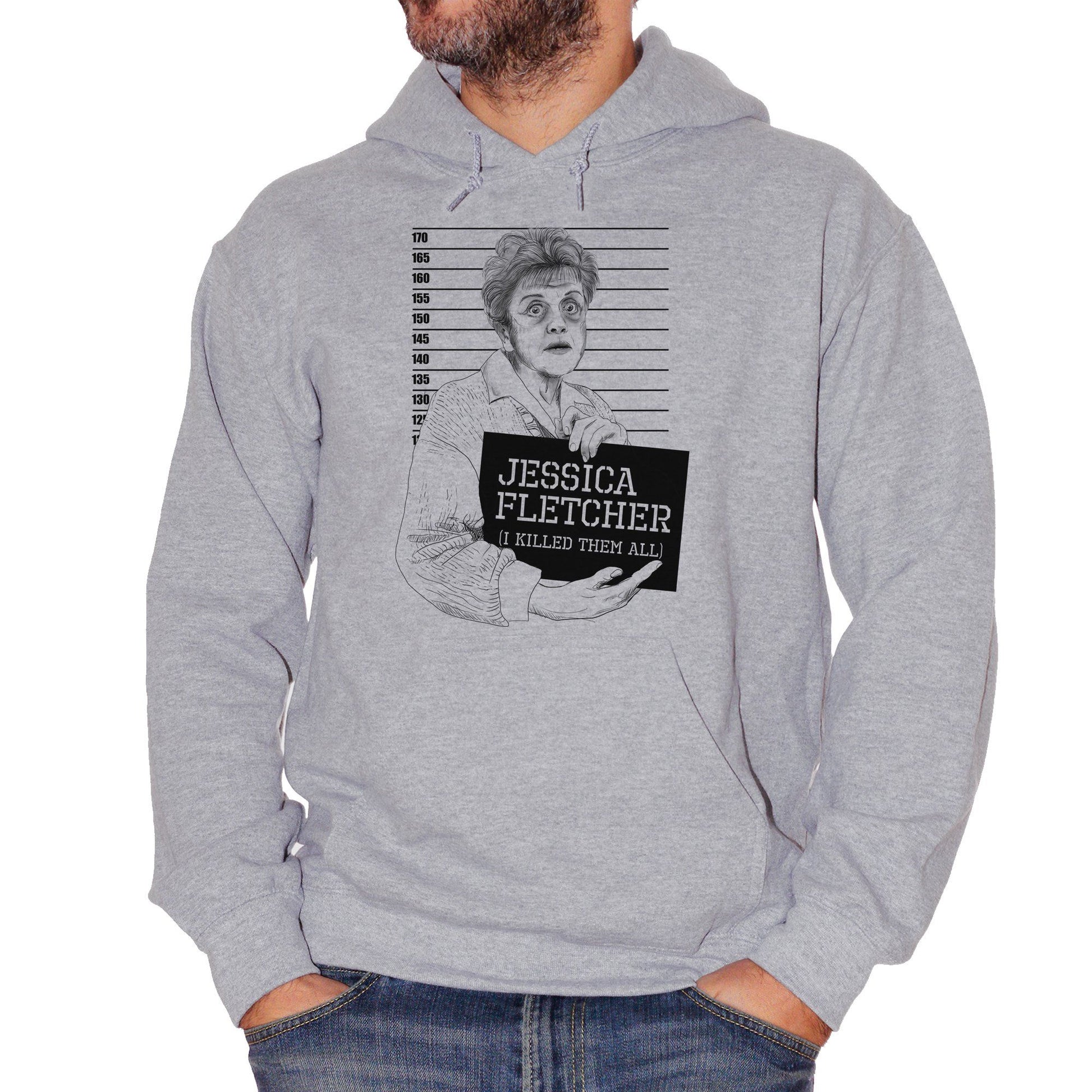 Dark Gray Felpa Jessica Fletcher Mugshot Killed Them All Signora In Giallo Murder - FILM CucShop