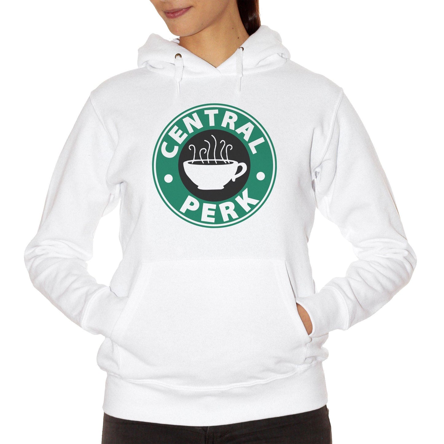 White Smoke Felpa Central Perk Friends Coffee Serie - FILM CucShop