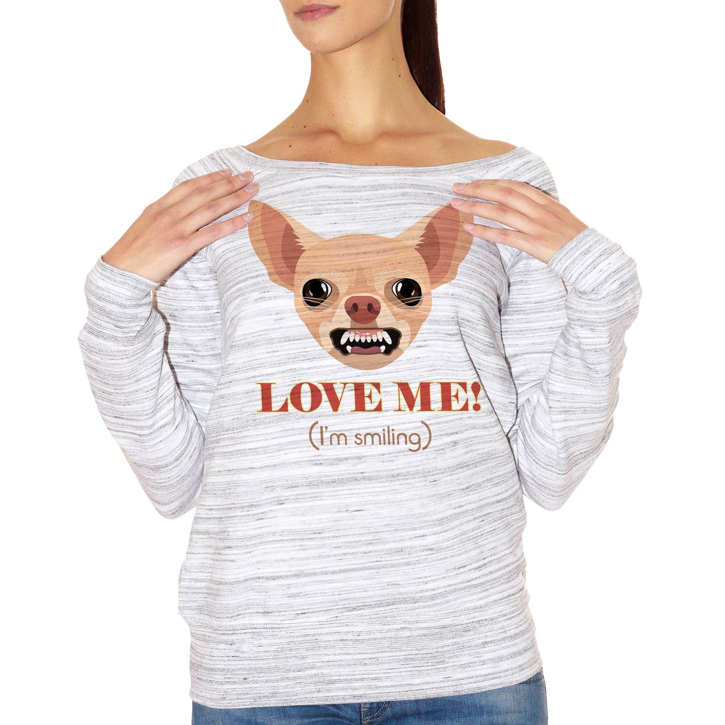 Lavender FELPA FASHION DONNA chihuahua-chiwawa-cane-dog-smile-pet-aninali-funny CucShop