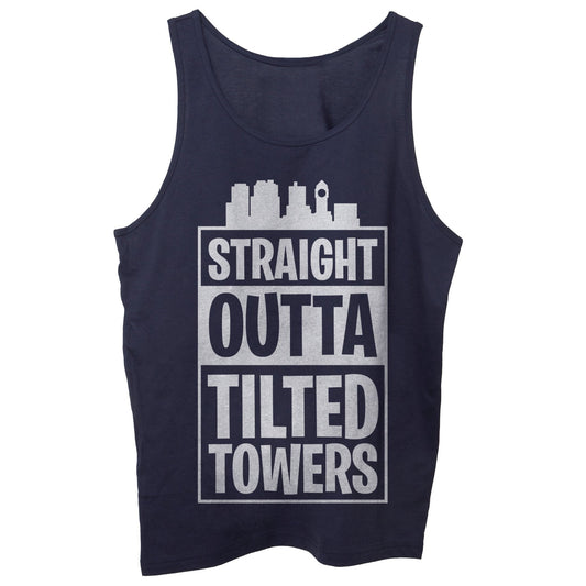 Dark Slate Gray Canotta Straight Outta Tilted Towers - SOCIAL CucShop