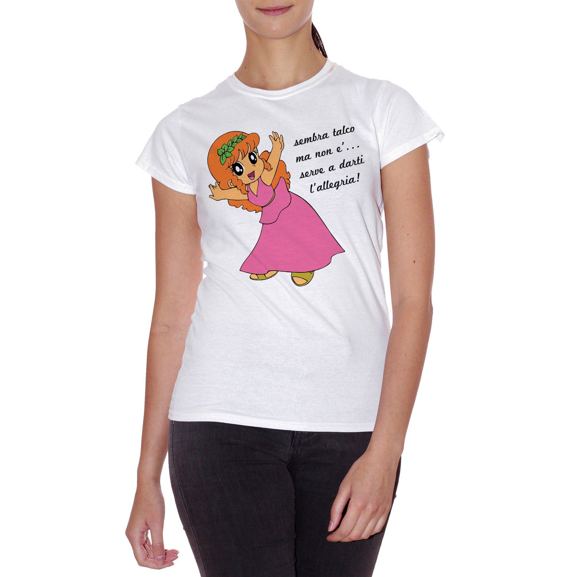 Pale Violet Red T-Shirt Sembra Talco Ma Non E Pollon - CARTOON Choose ur color CucShop