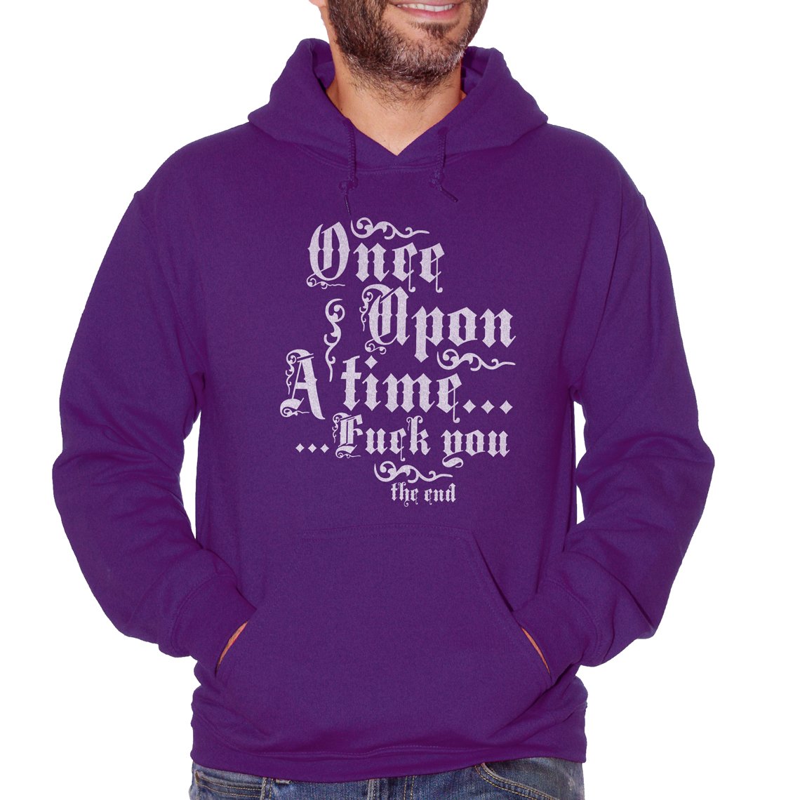 Dark Slate Blue Felpa Once Upone A Time Fk You The End - DIVERTENTE Choose ur color CucShop