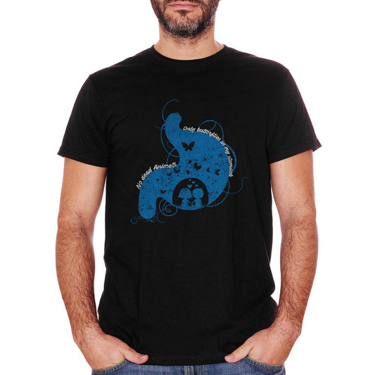 White T-Shirt Vegana Solo Farfalle Nel Mio Stomaco - SOCIAL Choose ur color CucShop