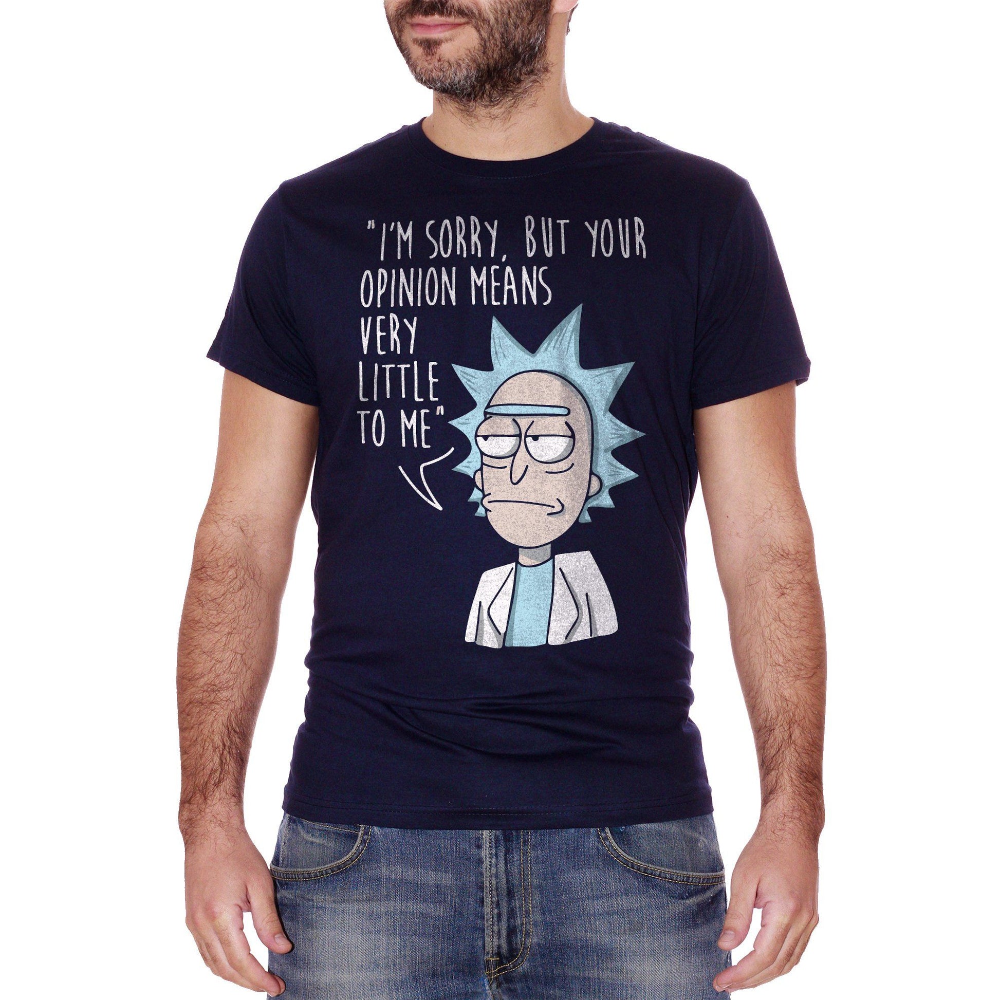 Black T-Shirt Rick & Morty Non Mi Importa - CARTOON Choose ur color CucShop