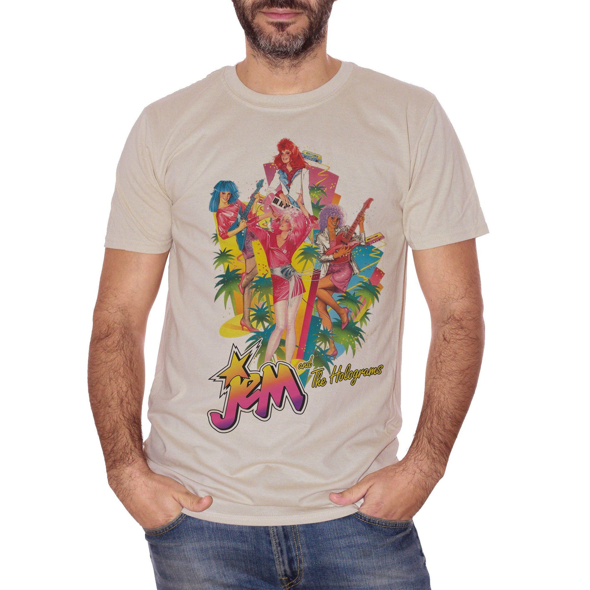 Gray T-Shirt Jem And The Holograms Cartoon - CARTOON Choose ur color CucShop