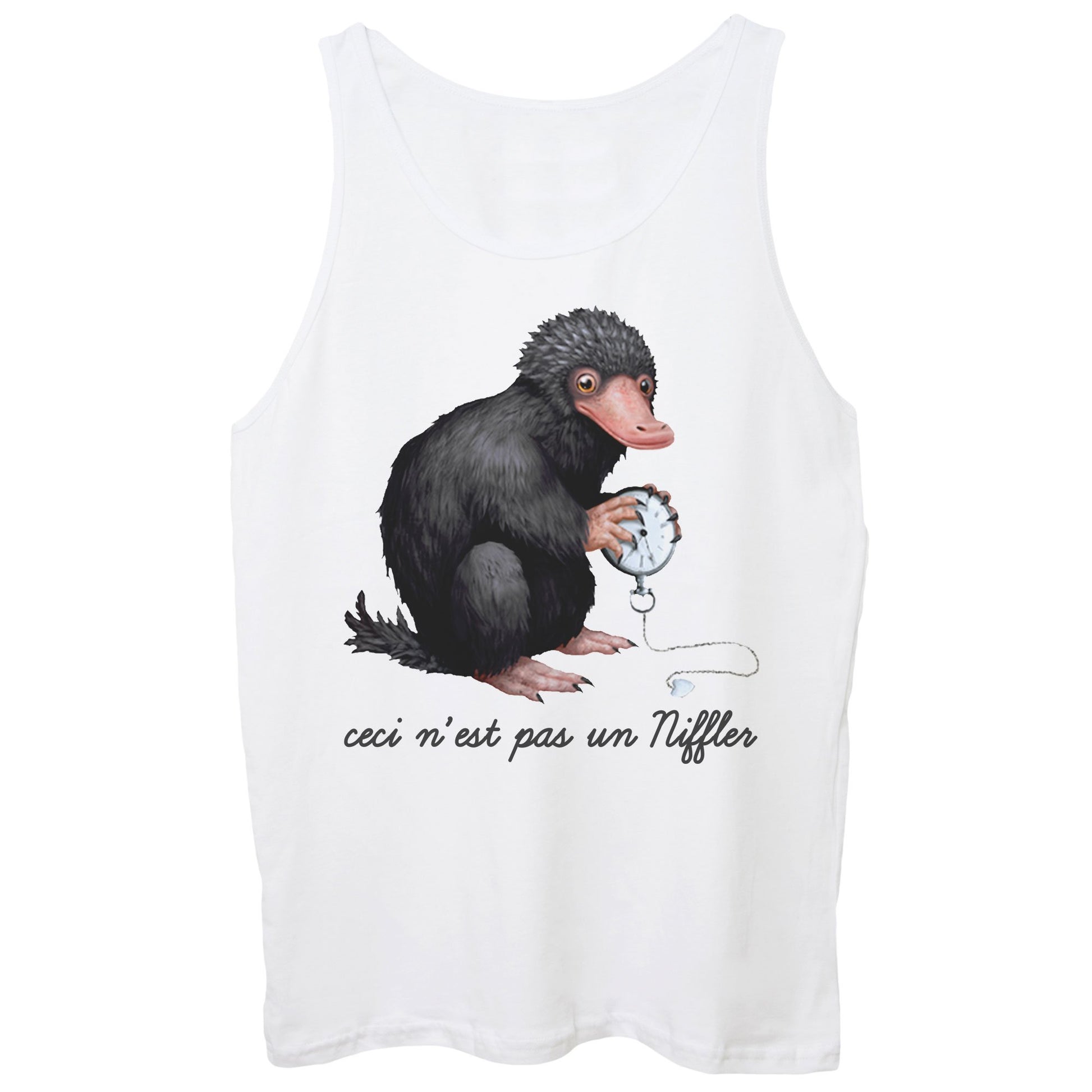 White Smoke Canotta Animali Fantastici-Niffler Magritte - FILM Choose ur color CucShop