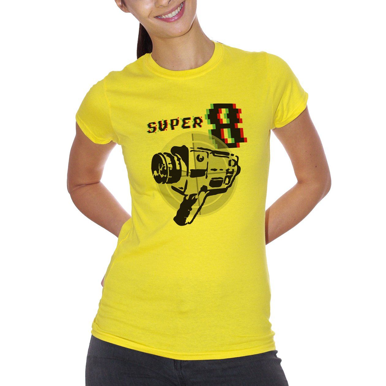 Goldenrod T-Shirt Super 8 Videocamera old school anni 70 - Choose ur Color Cuc Shop