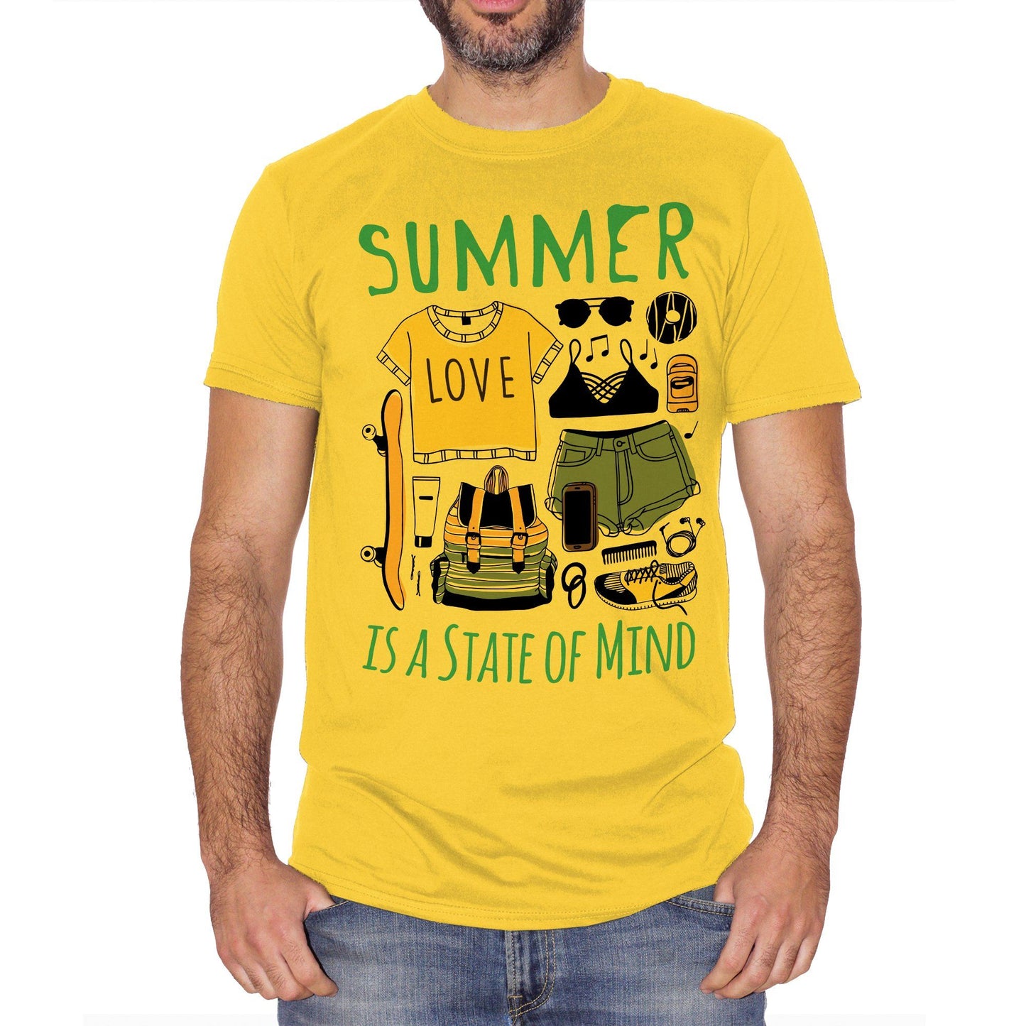 Goldenrod T-Shirt Summer State Of Mind | Per Gli Amanti Dell Estate E Dell'Abbigliamento Per Andare Al Mare | Cotone Fresco E Comodo - DIVERTENTE CucShop