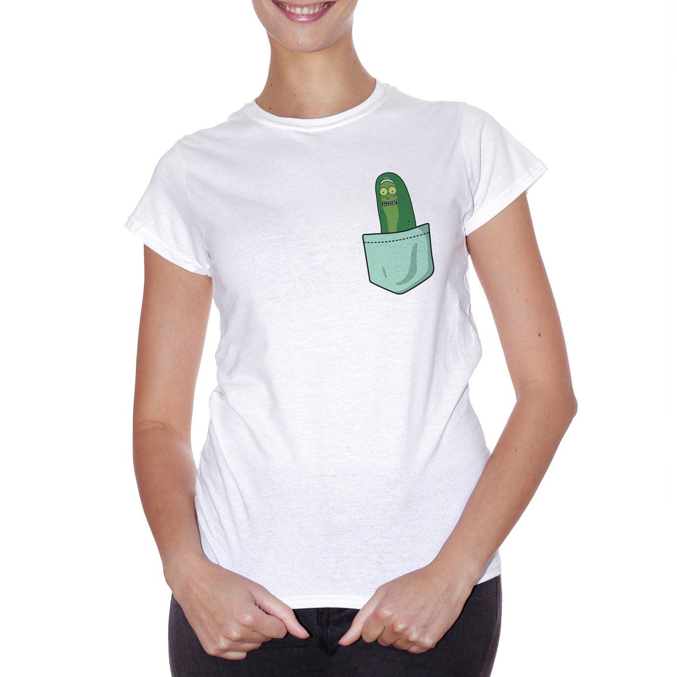 Rosy Brown T-Shirt Grigio Sport Rick & Morty - Pickle Rick taschino CucShop