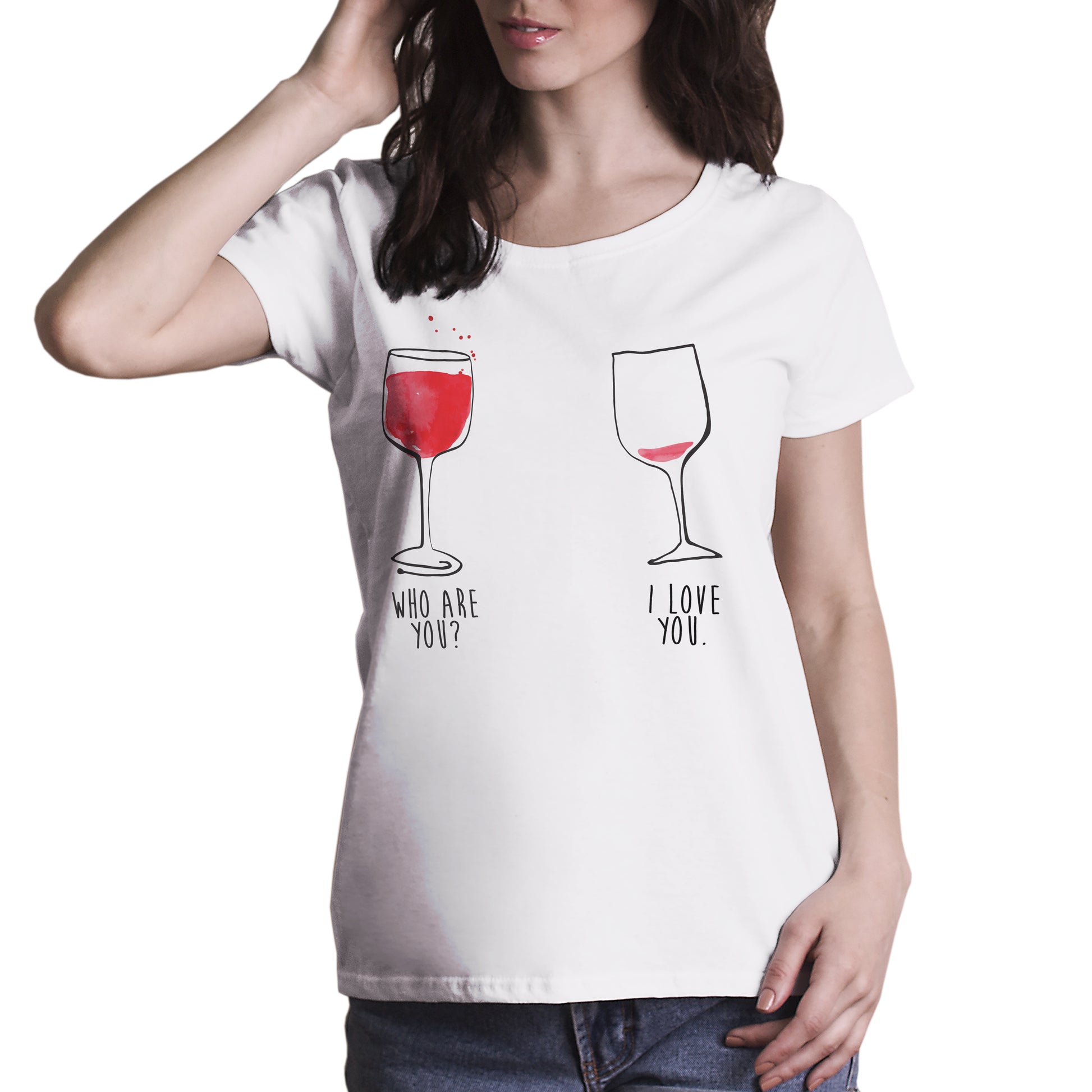 T-Shirt In vino veritas - who are you? i love you - #chooseurcolor - CUC chooseurcolor