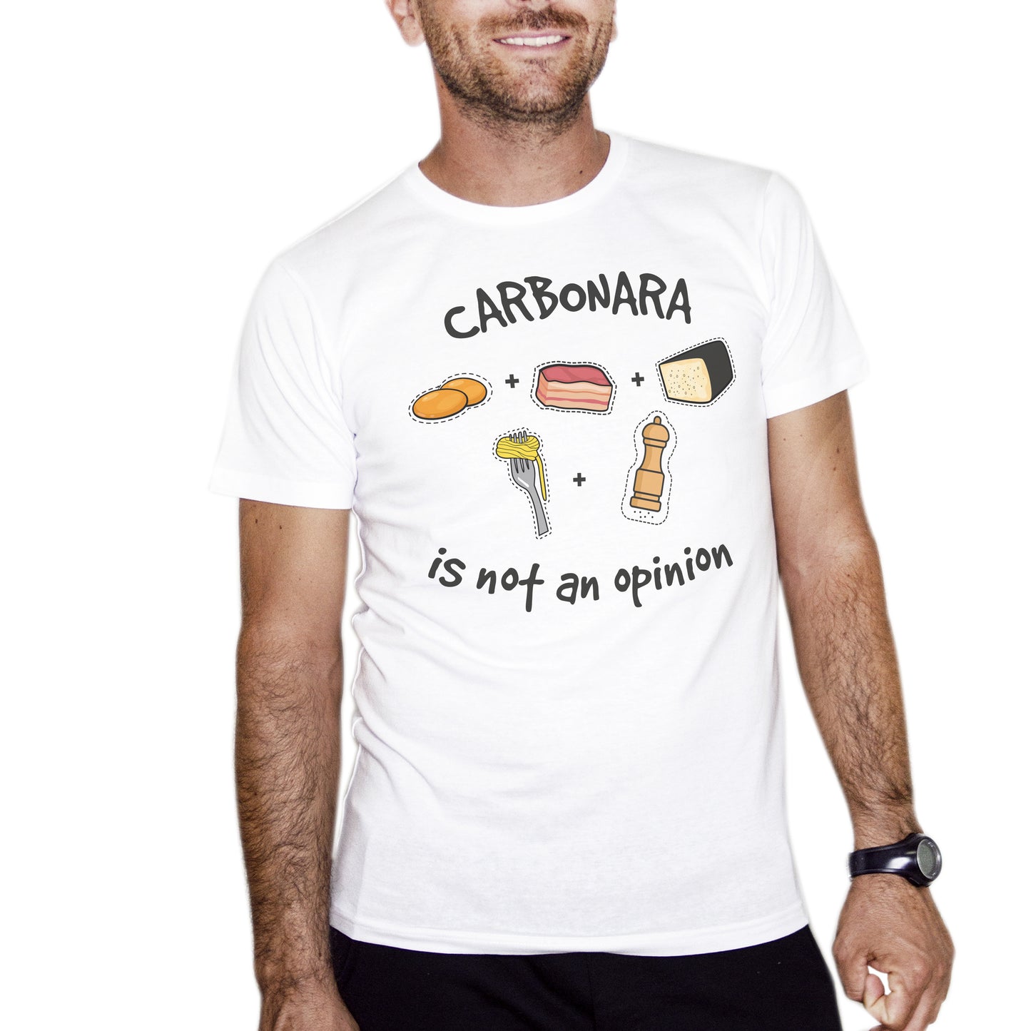 T-Shirt Carbonara - Ingrediente per fare una perfetta pasta - MUSIC Choose ur color - CUC chooseurcolor