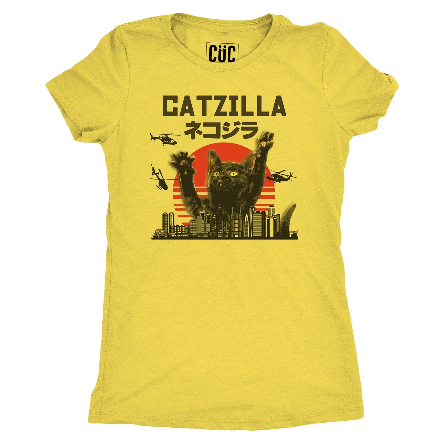 CUC T-Shirt Catzilla - maglia simpatica amanti dei Gatti - Cat Lovers - #chooseurcolor - CUC chooseurcolor