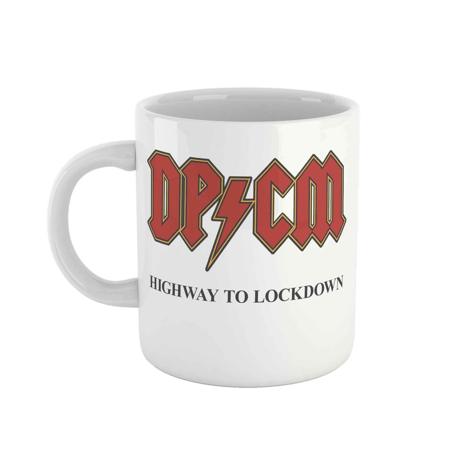 Beige Tazza DPCM Decreto Premier Parodia Gruppo Musicale Rock Highway To Lockdown - Choose ur Color Cuc shop